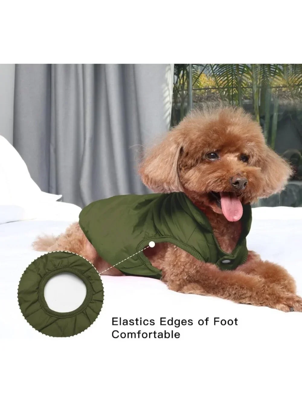 Warm Fleece Lined Dog Jacket for Winter, Soft Windproof Coat for Small Dogs